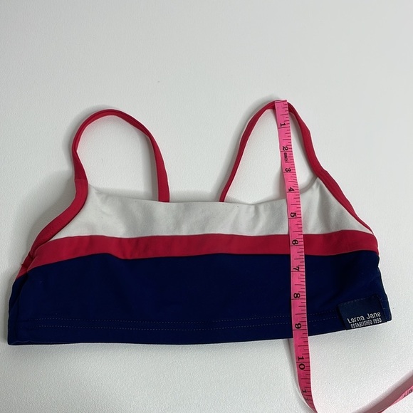 Lorna Jane Red White and Blue color block sports bra size small - Picture 9 of 9